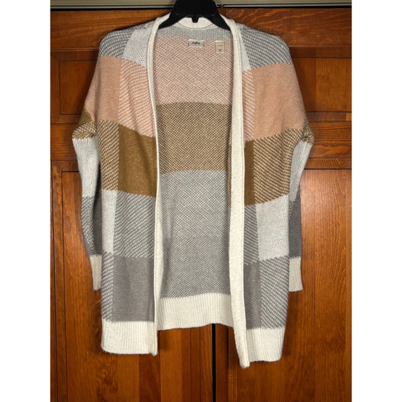 Daytrip Duster Cardigan Sweater Knit Flyaway Open Front Colorblock Multicolor XS - Picture 4 of 9